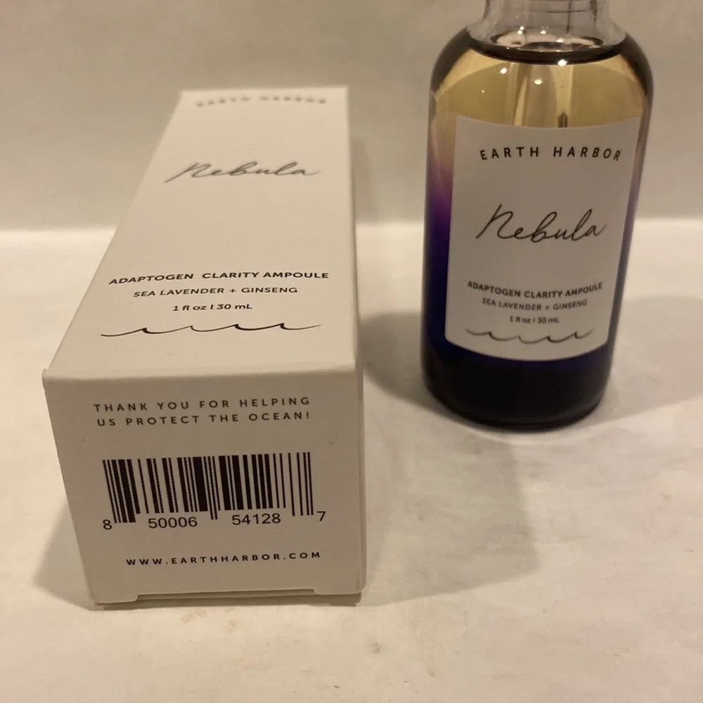 EARTH HARBOR NEBULA Adaptogen Clarity Ampoule 1oz $46 NIB CLEAN BEAUTY